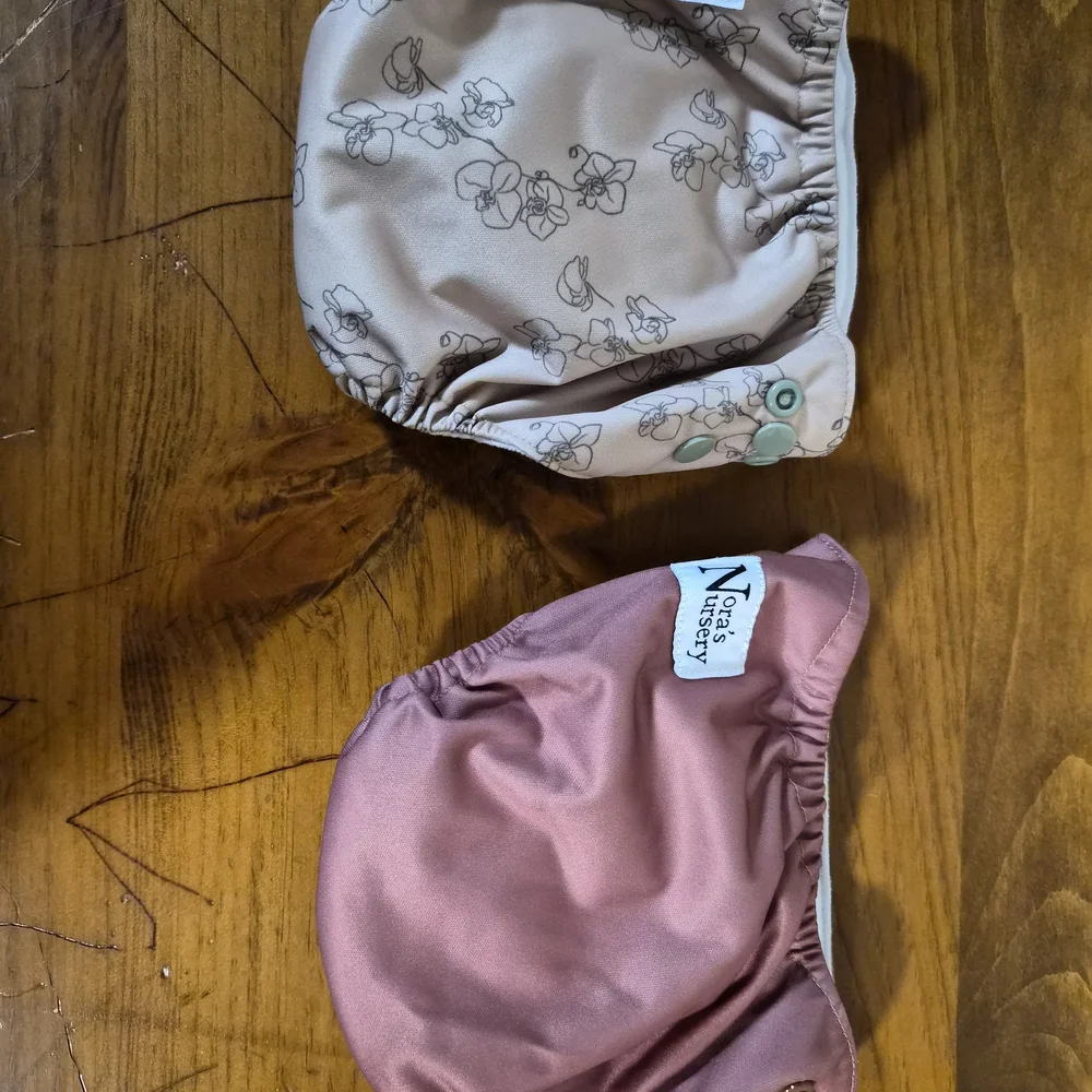 Kids Floral Diaper Covers - Brown and Gray